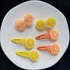 2Pcs Orange Slice Snap Hair Clips for Women Girls Bangs Side Hairpins Creative Barrettes Hair Accessories，Clips and Barrettes