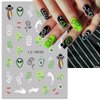 Halloween Nail Art Stickers Glow in The Dark Luminous, Halloween Nail Decals DIY Nail Art Supplies for Halloween Days Luxury Pegatinas para Uñas Women Girls DIY Nail Decorations