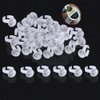 100Pcs 2 Slot Disposable Plastic Nail Art Tattoo Glue Pallet Holder Eyelash Extension Rings Adhesive Pigment Holders Finger Hand Beauty Tools (Small Separated)