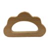 5pcs Natural Wood Cloud Shape Teether Toys DIY Teething Necklace Cute Animal Pendant Nursing Soothing Accessories (Cloud 5pcs)
