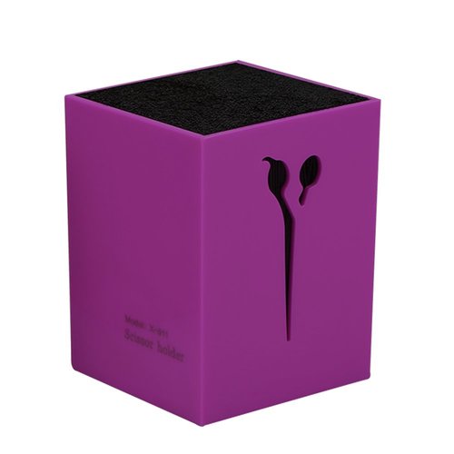 Sonew Salon Scissors Holder Hairdressing Scissors Storage Case Keeper Acylic Hairdressing Combs Clips Desktop Desk Organizer Anti-skid Scissors Storage Box Accessories for Hair