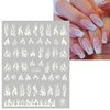 6 Sheets Nail Art Stickers Luminous Nail Art Supplies 3D Self-Adhesive Nail Decals Flame Star Moon Heart Butterfly Rose Flower Designer Nail Stickers for Women Design Manicure Art Decorations