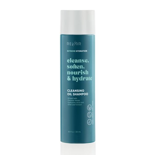 RevAir Cleansing Oil Shampoo - Clarifying Shampoo for Curly Hair Infused with Coconut Water, Hyaluronic Acid & Olive Leaf Extract - Detox Shampoo for Product Build Up - Vegan & Cruelty Free (16 Fl Oz)
