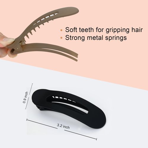 Hair Barrettes and Clips Set - 8 Pcs Medium Grip Alligator Clips for Strong Hold Flat Hairstyles | Ideal for Girls