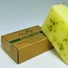 AyuRoots Ayurvedic Basil Soap Bar, 3.88 oz of naturally handmade vegan soap for the face and body crafted with authentic Indian craftsmanship.