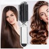 Framendino, Rhinestone Travel Hair Brush with Mirror Crystal Portable Folding Pocket Hair Brush Sparkle Collapsible Compact Hair Comb for Women Silver