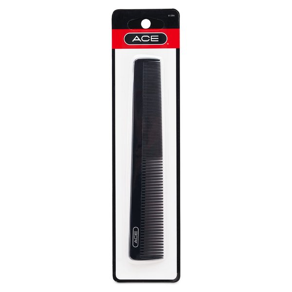 GOODY ACE ACE All Purpose Hair Comb - 7 Inch, Black - Great for All Hair Types - Fine Comb Teeth for Thin to Medium Hair,61286, 1 Count (Pack of 1)