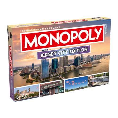 Monopoly Board Game Jersey City NJ Edition : 2-6 Players Family Board Games for Kids and Adults, Board Games for Kids 8 and up, for Kids and Adults, Ideal for Game Night
