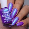Polish Me Silly Glow 2 The Top- Neon Purple Blue NEON Glow Pop Collection MultiColor Shifting: Mylar Oil Slick Nail Polish