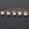 18 Pcs Pearl Hair Pins Bridal Hair Accessories Pearl Crystal Bobby Bridal Hairpin Wedding Hair Accessories Pearl Hair Pins for Brides Bridesmaids Flower Women Girls