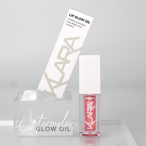 Klara Cosmetics Lip Glow Oil - Hydrating Lip Oil for Nourished, Glossy Lips - Lip Makeup with Hyaluronic Acid and Vitamin E - Watermelon - 0.2 oz
