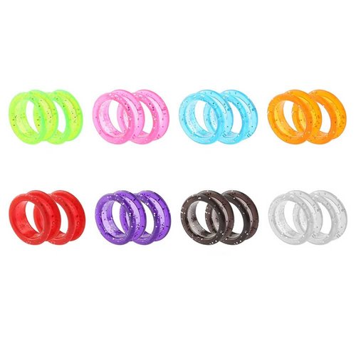 10 Pcs Silicone Scissors Finger Rings Assorted Colors Barber Hair Shears Thumb Grips Inserts Finger Protector Rings Scissor Accessories for Hairdressing Barber Hair Cutting Scissors