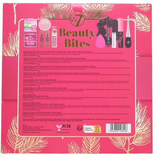 W7 Beauty BItes 12 Day Advent Calendar Makeup, Pink