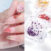SILPECWEE 8 Boxes Dried Flowers for Nails Mini Real Nail Flowers 3D Dried Flowers Nail Stickers Nail Decor Manicure Design Nail Decorations for Makeup DIY Craft Accessories