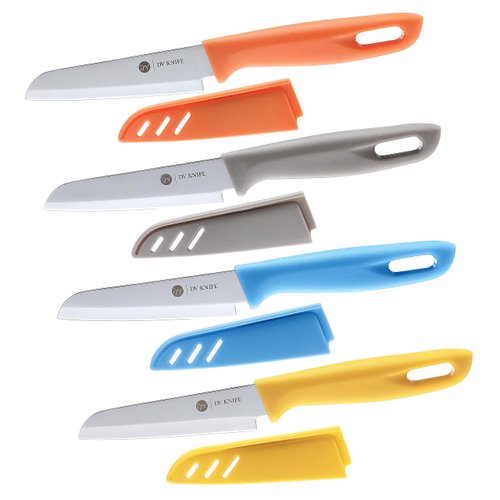 8 Piece Paring knife, 4PCS Paring Knives & 4PCS Knife Sheath, Fruit and Vegetable Knife, Ultra Sharp Kitchen Knife, German Steel Pairing Knife With ABS Handle