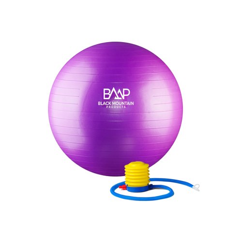 Black Mountain Products Professional Grade Stability Ball, Purple, 55 cm