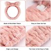 LAOJU Spa Headband Facial Makeup Hairband Bowknot Head Wrap Microfiber Headbands Elastic Hair Band for Washing Face Mask Shower Yoga Sports 2PCS