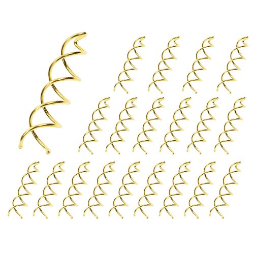 Mini Skater 2.36 inch Spiral Hair Pins Non-Scratch Rounded Tips Spiral Bobby Pins Blonde Hair Twist Screw Spin Pins for Women Girls Buns Hair Styling DIY, Set of 20 (Gold)