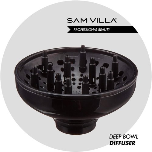 Sam Villa Professional Deep Bowl Hair Diffuser Attachment For Hair Dryer