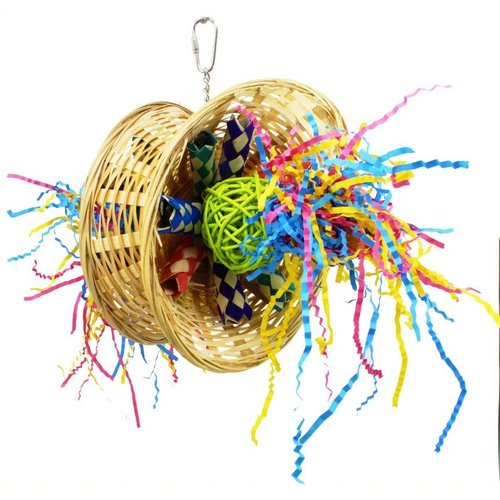 Bonka Bird Toys 1870 Foraging Butterfly Bird Toy Birds Parrot Natural Conure Cockatiel. Quality Product Hand Made in The USA.