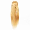 Training Head 26"-28" Mannequin Head Synthetic Fiber Cosmetology Doll Head Hair Styling Manikin Braiding Head Hairdresser Training Model for Cutting Braiding Practice with Clamp (92018W2720)