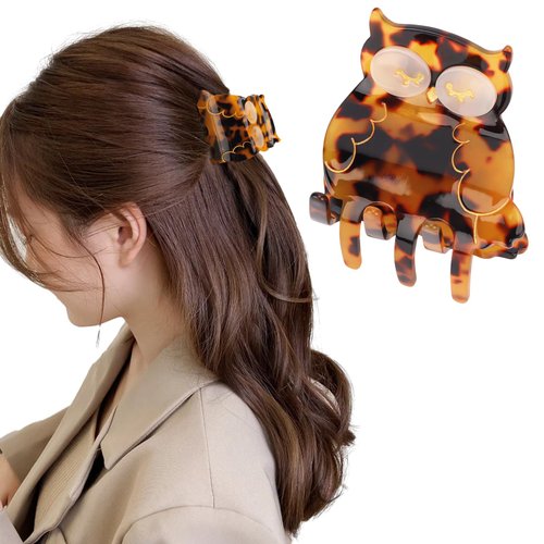 Hapdoo Owl Hair Clips, Cute Bird Animal Hair Claw Clip for Women Girls, Acetate Funny Farmhouse H...