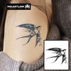 INKARTLINK Temporary Tattoos, Semi Permanent Tattoos Adult Art Designs Waterproof Temporary Tattoos Party Favors Tattoo Stickers Realistic, No Adhesive, Lasts 1-2 Weeks (Little swallow)