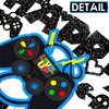 Video Game Happy Birthday Cake Topper Glitter Game Controller Cake Pick Decoration Gamer Birthday Cake Decorations for Video Game Controller Themed Kids Birthday Party Baby Shower Supplies (Black)