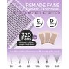 BEYELIAN Premade Lash Fans, 320 Fans Pre Made Fans Volume Lash Extensions 3D 6D 8D 10D 12D 20D 0.07 C/D Curl Save Time Eyelash Extensions for Professional Salon, 8-15mm MIX Easy to Use (12D-0.07-D)