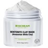 Hicream Bentonite Clay Mask, Deep Cleansing Facial Mask, Clay Face Mask Skin Care with Kaolin Clay and Aloe for Dull Skins Hydrating (white)