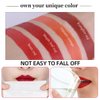 4 Colors Mini Tube Mate Velvet Lipstick, Lip Tint Lip stain Long Lasting 24 hours Waterproof Liquid Lipstick, Red Moisturizer Smooth Lip Stick Cosmetic