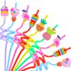 24Pcs Summer Pool Drinking Straws for Kids, Pool Party Decorations Supplies, Summer themed Favors for Kids Birthday, Straws for Beach Theme Party Decorations