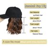 AliRobam Hat with Natural Wave hair Extensions attached for woman Baseball cap wig Short Mixed Brown Bob Hairstyle Adjustable Wig (Mbrown)