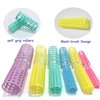 MOODKEY 36PCS Plastic Hair Rollers Set Heatless Hair Rollers Hair Curlers Snap on Rollers Self Grip Rollers Hairdressing Curlers Tools for DIY Hairdressing Hair Salon (5 Size)