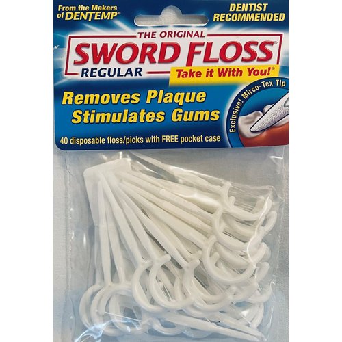 Sword Floss Disposable Floss/Picks Regular 40 Each (Pack of 2)
