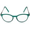 Foster Grant McKay Multifocus Round Reading Glasses, Rubberized Dark Teal with Gunmetal Temples/Transparent, 49 mm + 3