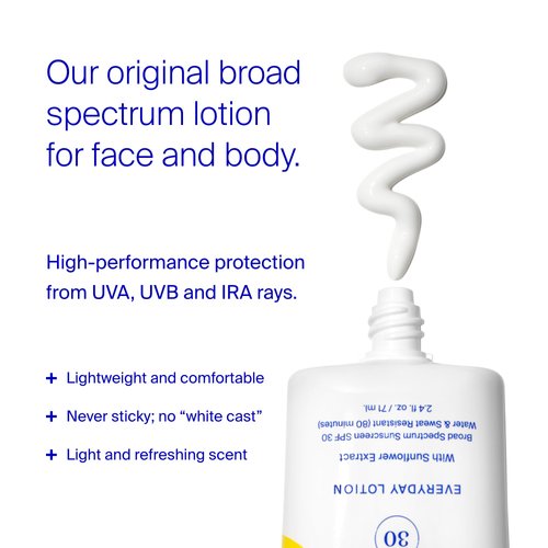 Supergoop! PLAY Everyday SPF 30 Lotion, 5.5 oz - Broad Spectrum Sunscreen for Sensitive Skin - Water & Sweat Resistant Body & Face Sunscreen - Clean Ingredients - Great for Active Days