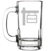 12oz Beer Mug Stein Glass Real Estate Agent Broker Realtor Sold