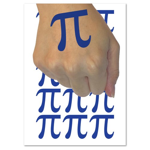 Pi Symbol Temporary Tattoo Water Resistant Fake Body Art Set Collection - 54 1" Tattoos (1 Sheet)
