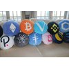 Filecoin Pillow - Embroidered Round Stuffed Plush Crypto Pillow by BlockCraft.Shop FIL Plush Pillow