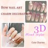 3D Flower Charms for Nails Cute Rose Flowers Nail Charms and Nails Rhinestones Charms,for Manicure DIY Nail Art Design Jewelry Decoration