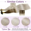 LaaVoo Blonde U Tip Hair Extensions Human Hair Platinum Blonde K Tip Hair Extensions Real Human Hair 22 in Ktip Human Hair Extensions Blonde Hot Fusion Long Straight 50g 50s