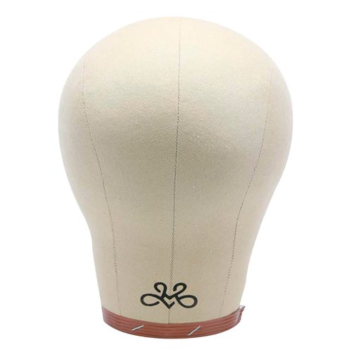 MILANO COLLECTION 21” Cork Mannequin Head with Canvas Cover for Making And Styling Wigs, DIY Wig Block, Includes Bag for Storage or Travel and 15 T-Pins, Fits Most Tripods, Clamps and Suction Stands