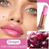 BINGBRUSH Grape Color Changing Lipstick Queen,Moisturizer Long Lasting Lip Care Lip Balm Magic Lip Gloss Lip Tint Stain Glossly Makeup Lipstick Set for Women (1pc Grape)