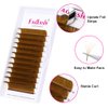 easy fan Volume Lashes,Curl Volume Lash Extensions 8-14mm Mixed Tray Brown Color Blooming Eyelash Extension Volume (Blond 0.07-D, 8-14mm)