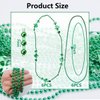 12 PCS Mardi Gras Beads Necklaces 33Inch 7mm Green Plastic Bead Necklaces, Shamrock Necklaces Bulk for St. Patrick's Day, Mardi Gras Party, Costume Accessory Supplies Decorations, Party Favors