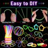 JOFONY 280PCS Glow in the Dark Party Supplies,Glow Party Favors With 100 Glow Sticks Bulk DIY Glow Necklaces Glasses Bracelets Headband Neon Glasses for Adult Kid Birthday Party Supplies Decorations