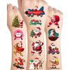 200 Pieces Cute Santa Temporary Tattoos Stickers,20 Sheets Santa Claus Themed Tattoos Stickers Party Decoration Supplies Party favors for Kids Adults