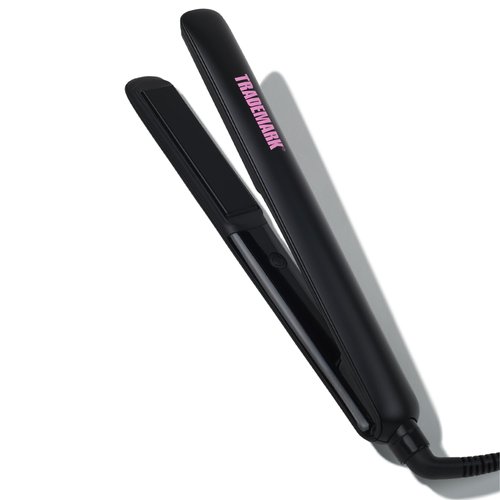 Trademark Beauty Flat Iron Hair Straightener, Ceramic Hair Straightener Iron, 1 Inch Ceramic Flat Iron, Hair Iron Straightener, Hair Straightener for Thick Hair, Cosmic Iron - Black