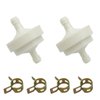 Strongthium Lawn Mower 1/4 Inch ID Inline Gas Fuel Filter Replacement for Briggs Stratton Craftsman Toro 394358s 56679 394358 394358S 7014359YP 56679MA x2 with Fuel Clamps x4